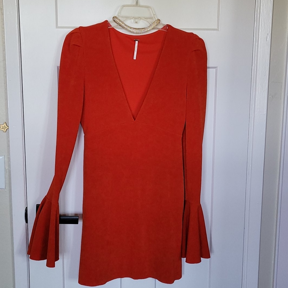 Free people deep V dress